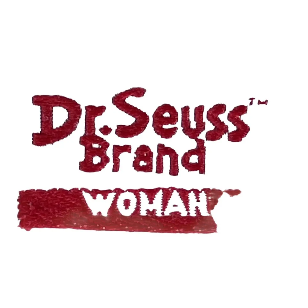 Dr. Seuss “The Cat In The Hat” Woman Size 18W/20W Red & White Check Butt… - Image 4