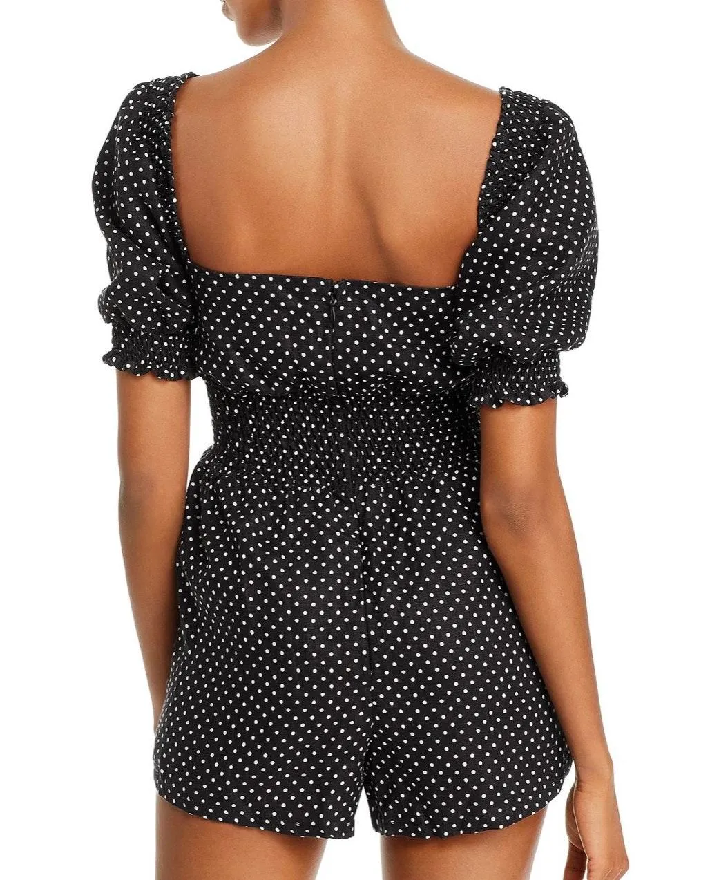 Linen Smocked Romper - Image 3