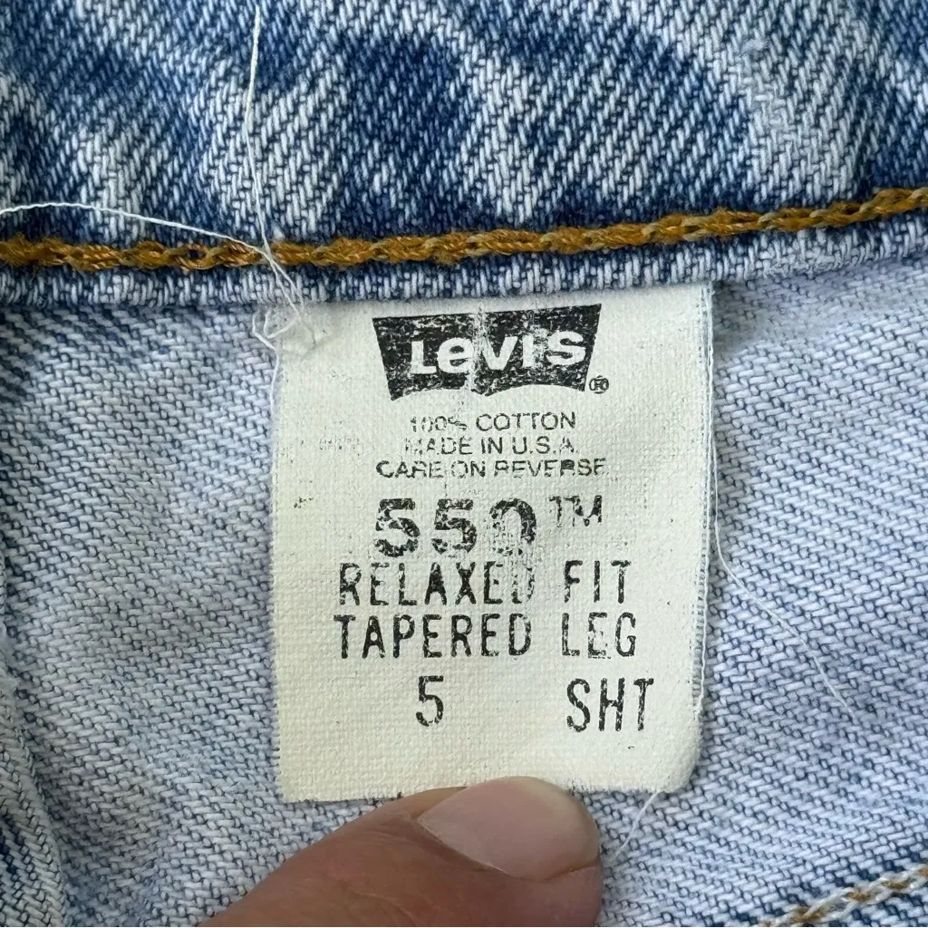 Levi’s 550 90’s Vintage Relaxed Fit Tapered Leg Jeans Size 5 SHT - Image 6