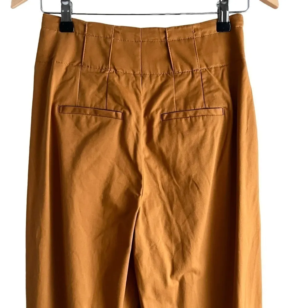 Banana Republic‎ High-Rise Tapered Pleated Cropped Pant in Nutmeg Spice/Rust, 2 - Image 8