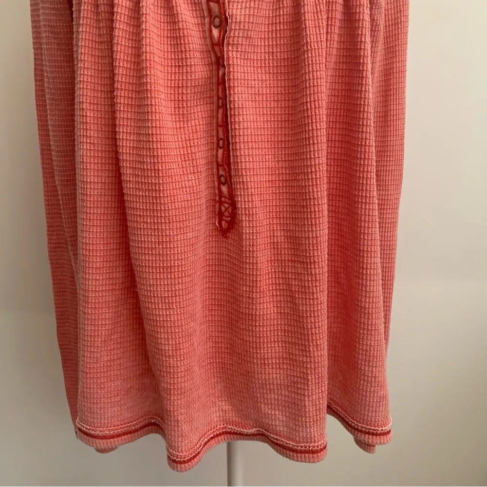 We The Free Kai Henley Waffle Knit Oversized Swing Top Size S - Image 5