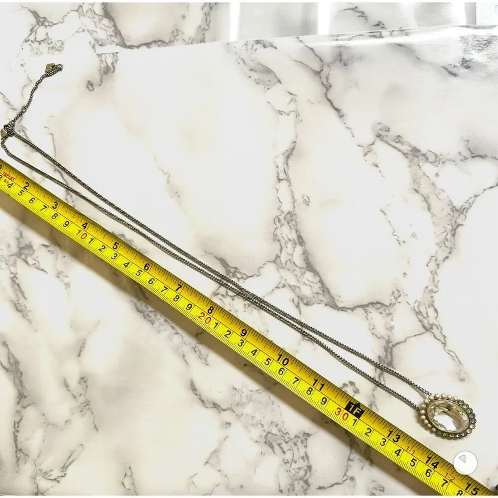 Swarovski Calista Palladium Plated Steel Crystal & Pearl Long Adjustable Pendant - Image 8