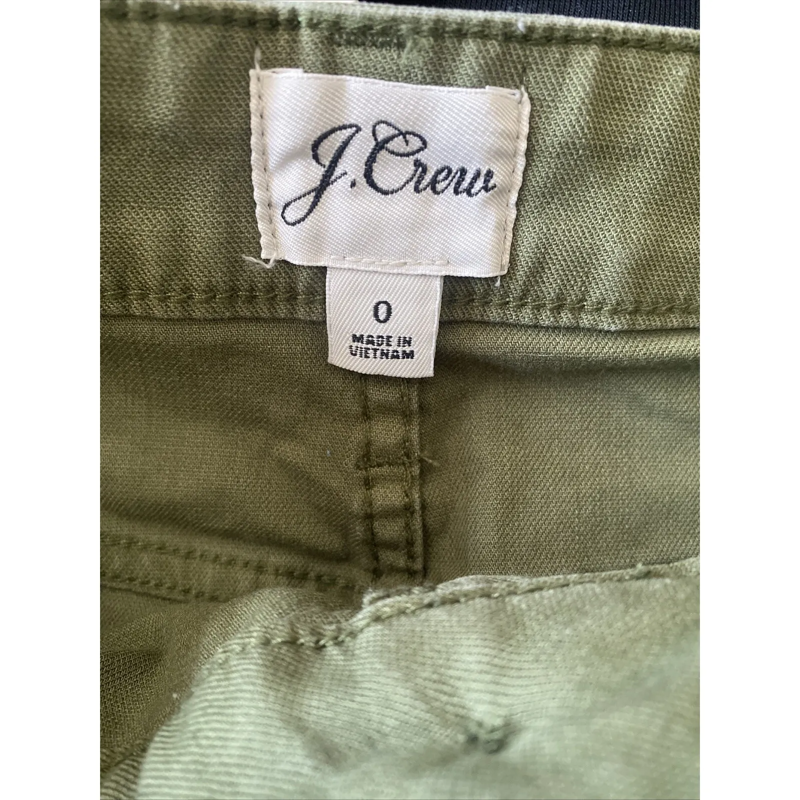 J‎ Crew Women's 0 Green A Line Cargo Skirt Academia Derby School Girl - Image 5