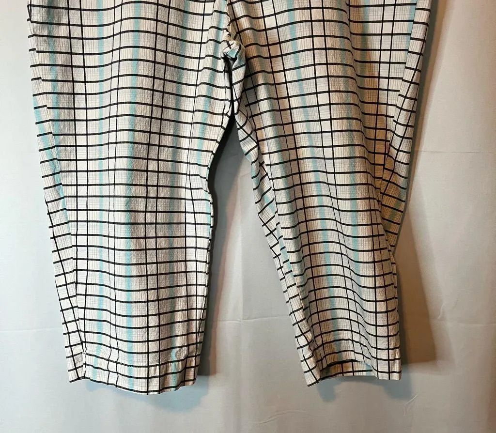 Lee Women's Checkered Capris - Black, White, Blue - Image 5