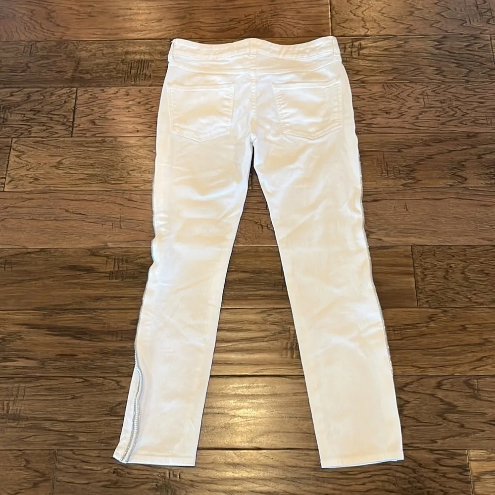 Alexander McQueen Mid Rise Ankle Size EUR 40 Embellished Side Zippers Designer - Image 2