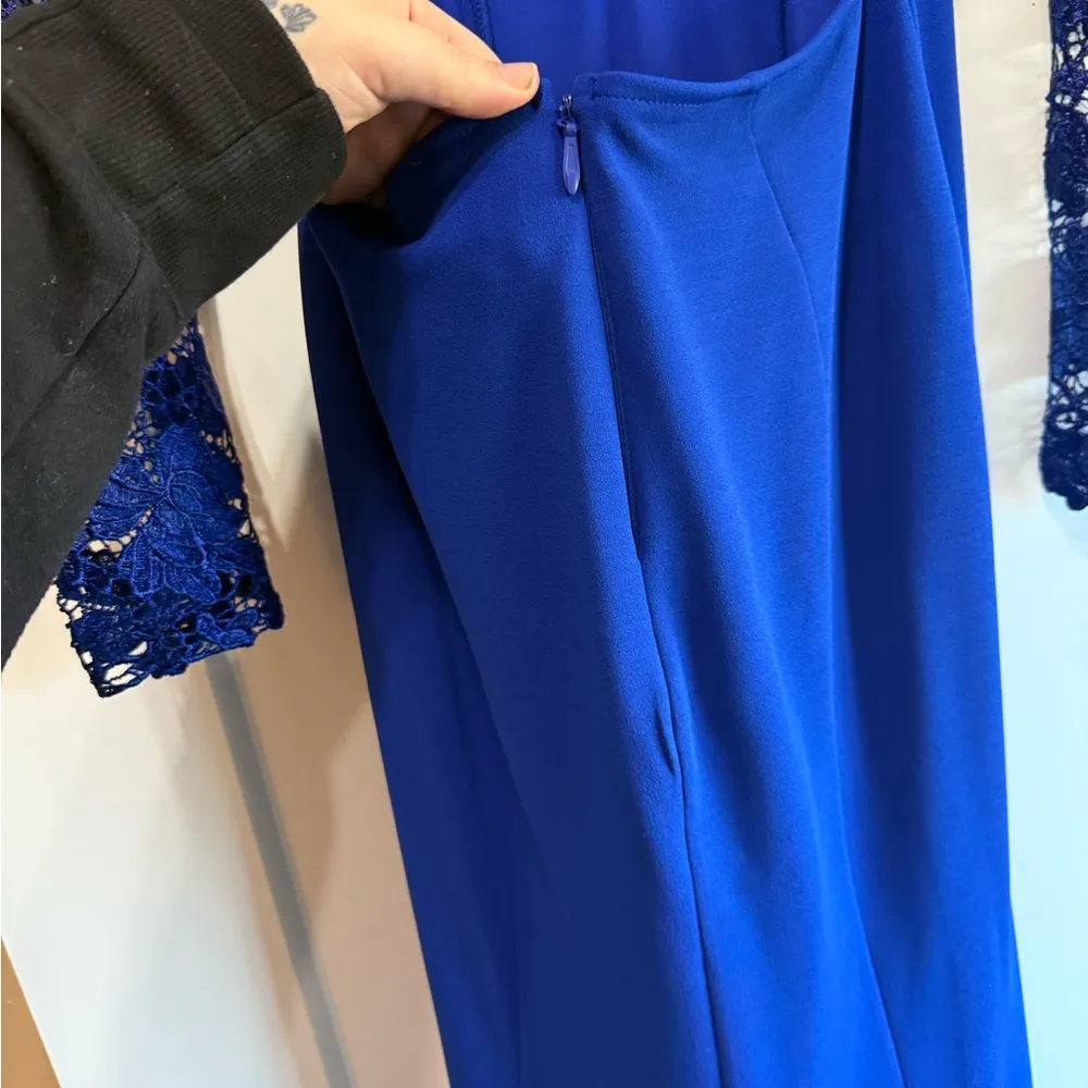 Lulus long sleeve prom dress size medium beautiful detail with lace up back - Image 14