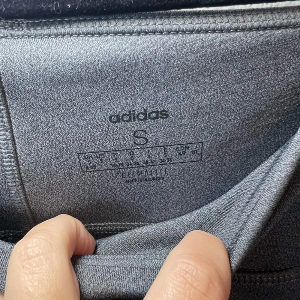 Adidas Climalite Leggings Gray White Stripes Compression Running Womens Sz Small - Image 4