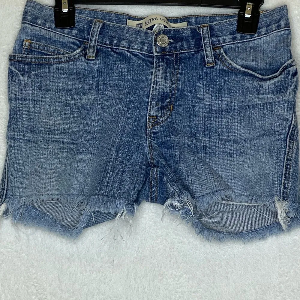 GAP Ultra Low Rise Cut-Off Denim Shorts‎ - Image 2