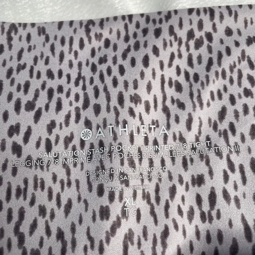 ATHLETA Salutation Stash Pocket 7/8 Legging Printed II Extra Large‎ XL Dots Spot - Image 3