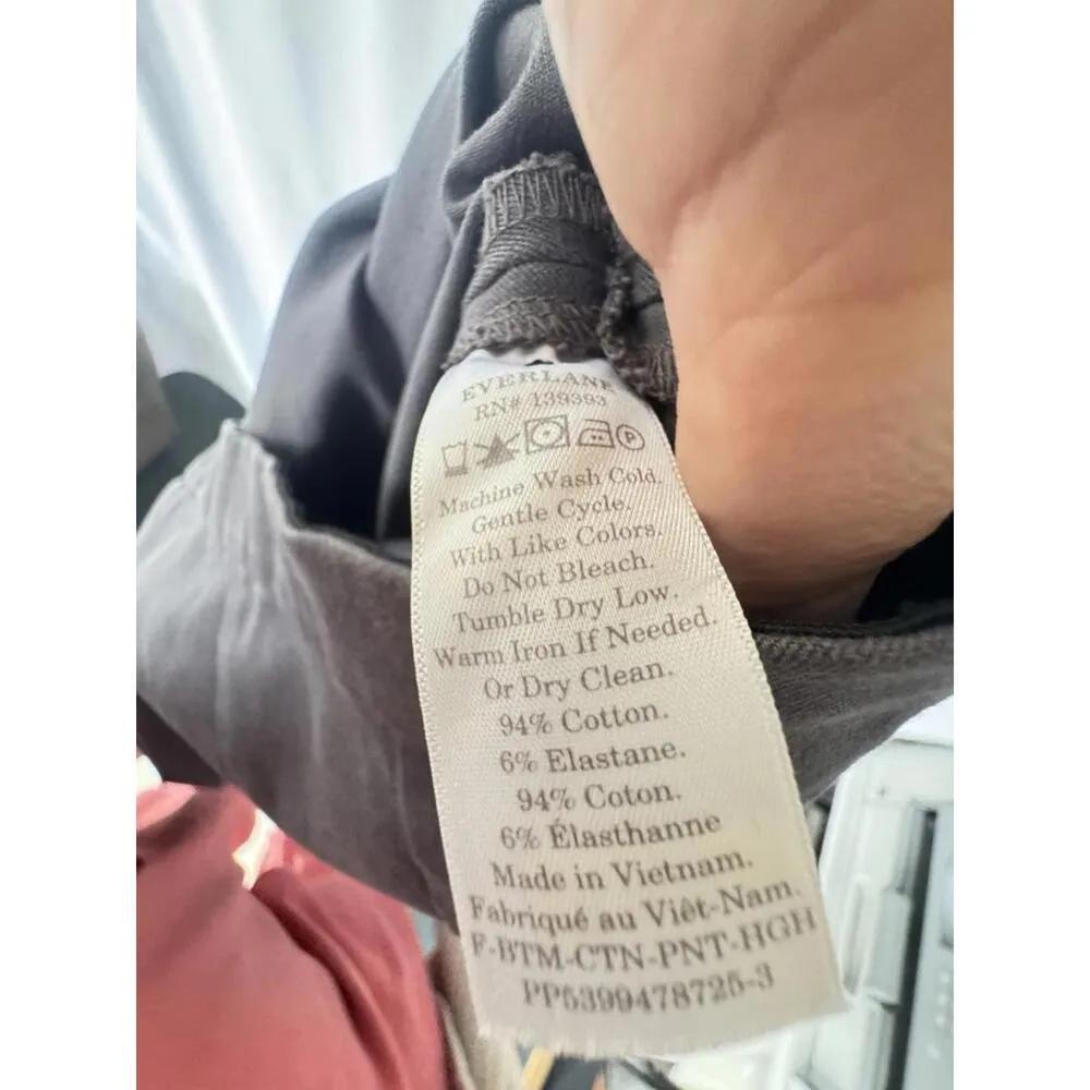 Everlane The Bi-Stretch Work Pants Womens 12 Navy Blue Mid Rise Slim Leg Zipper - Image 12