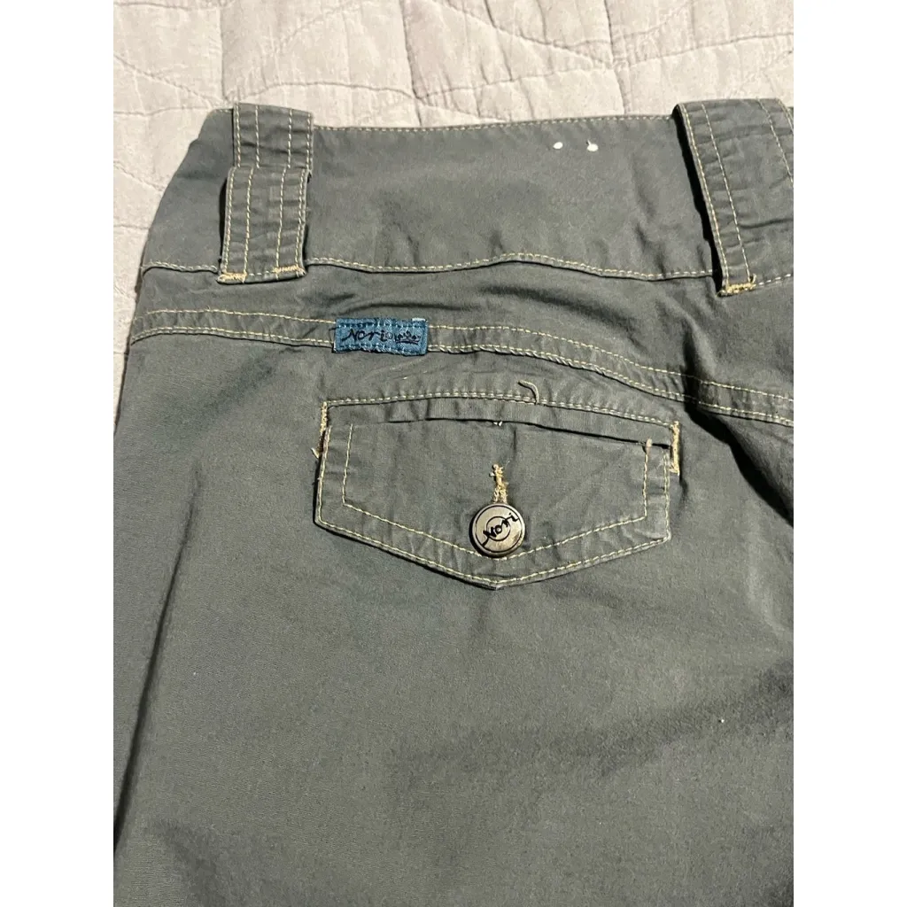 Nori Convertible Capri Pants Shorts Juniors Size 3 Gray Cargo Utility Button - Image 7