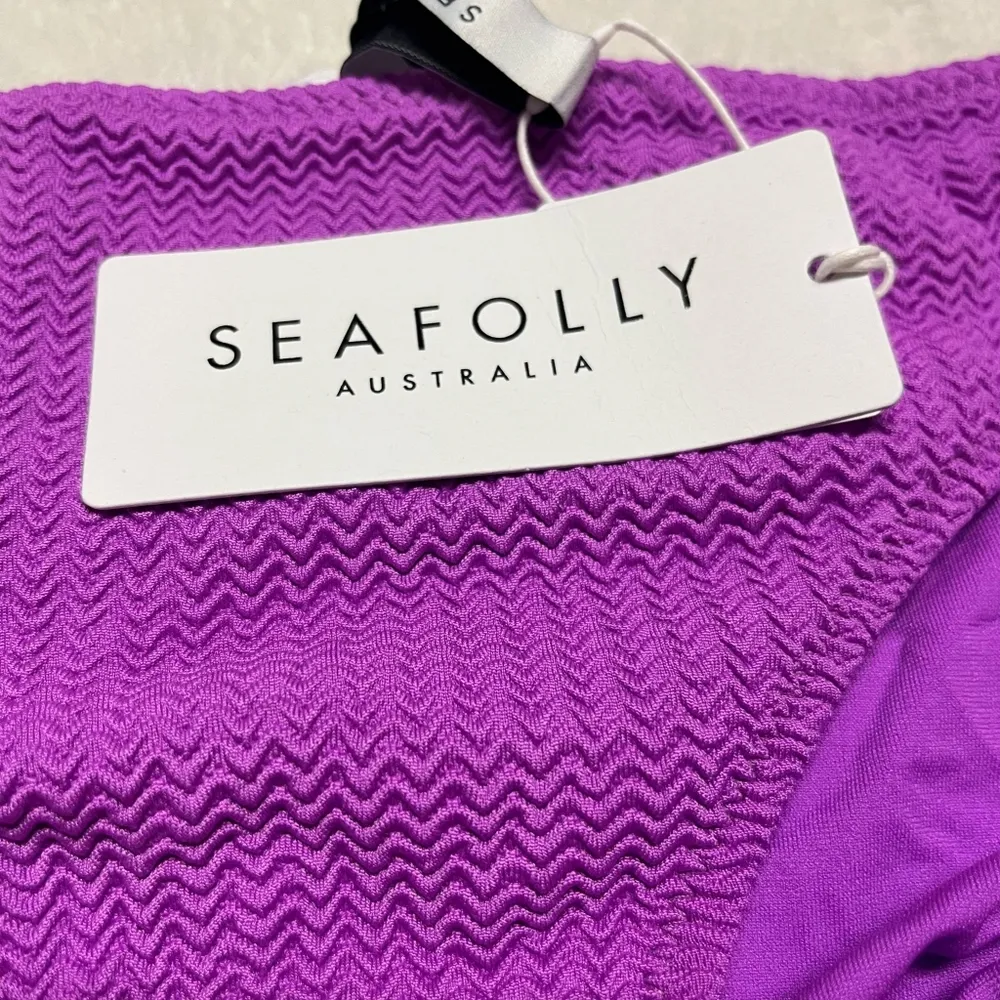Seafolly Australia Size 10 Purple Textured Bikini Bottom - Image 4