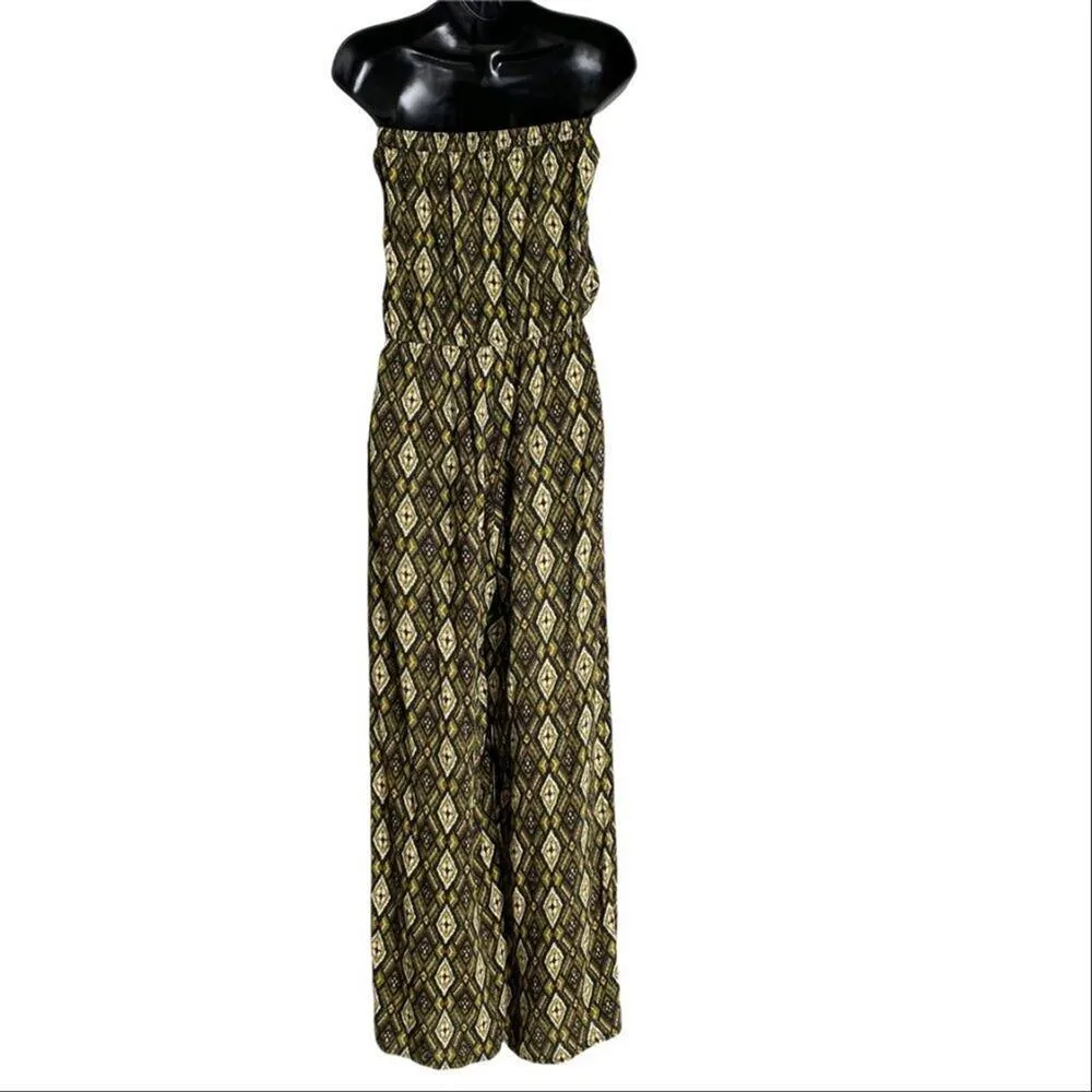 Forever 21‎ sz S greeb Y2K tube top jumpsuit - Image 3