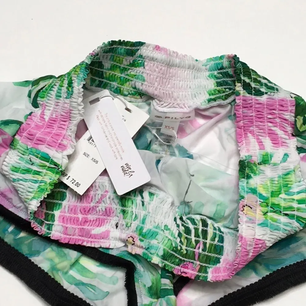 New. PILYQ flamingo coverup shorts. XS/S. NWT - Image 9