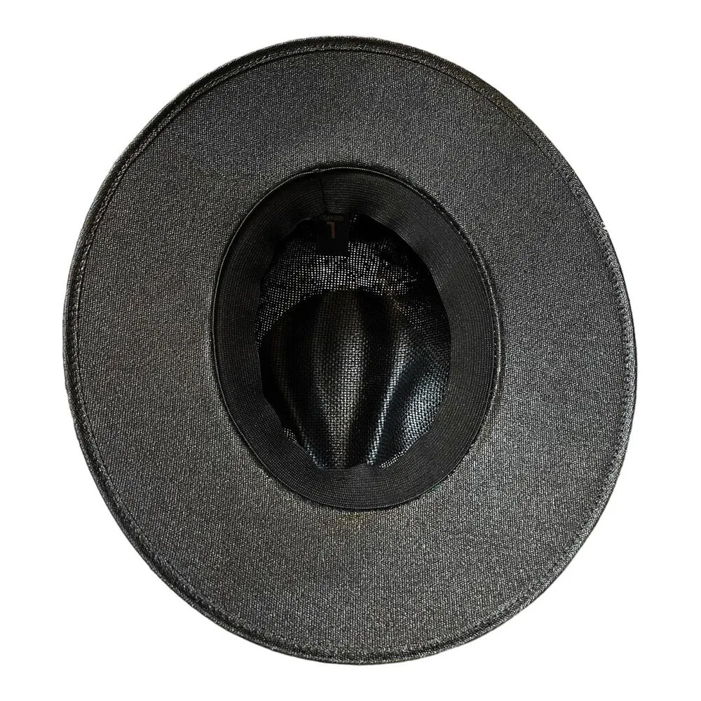 HAT MEXICAN Artisanal Hand Painted Fedora Sunflower Sombrero Panama Bohon Black - Image 4