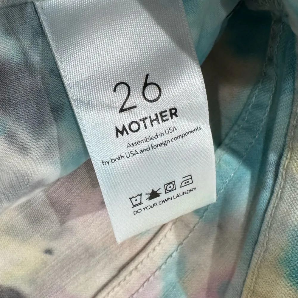 Mother Superior The Tripper Tie Dye Crop Jeans In Swirling Secrets Women’s 26 Blue - Image 4