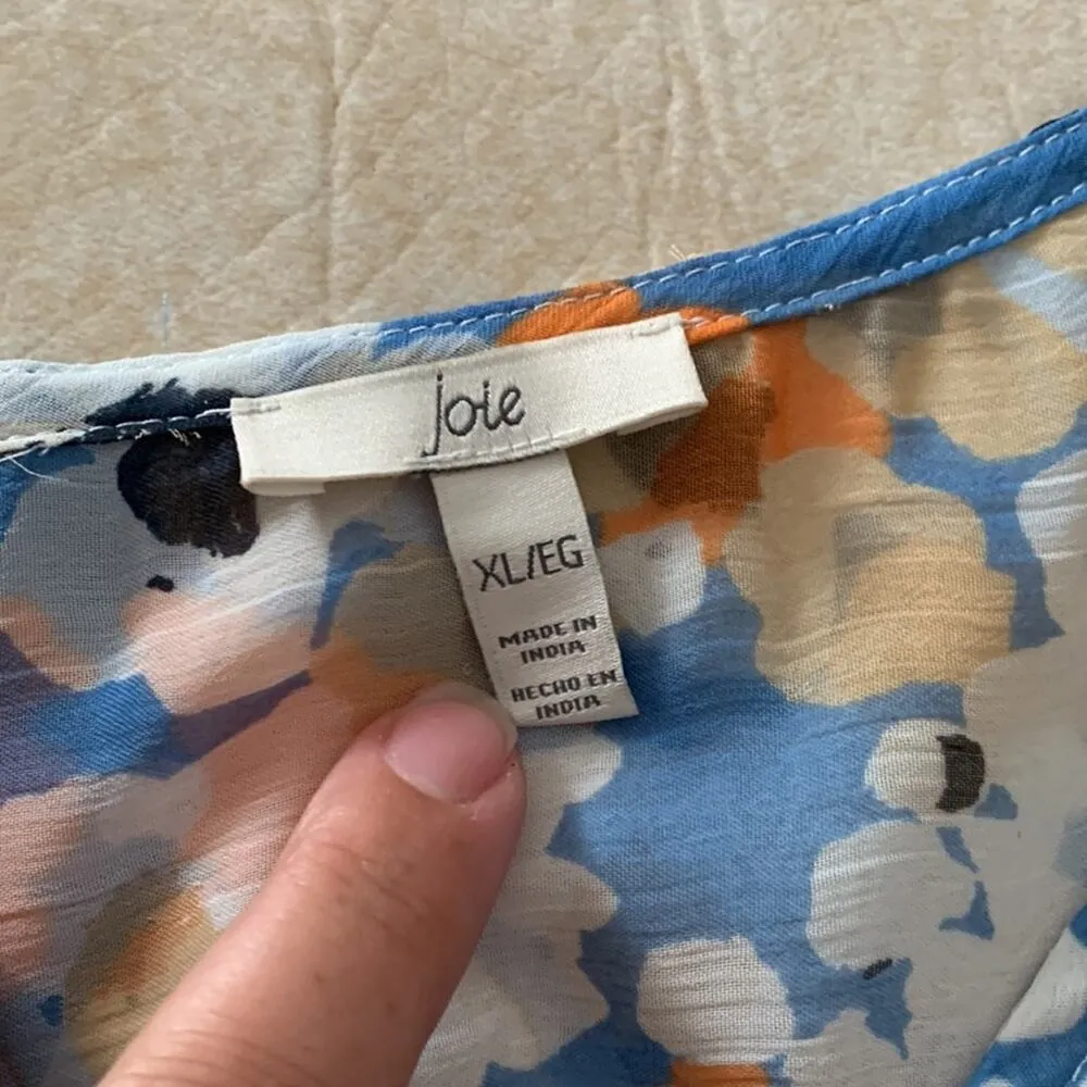 Joie womens size XL Printed floral maxi dress tiered cute casual modest fall wed - Image 4