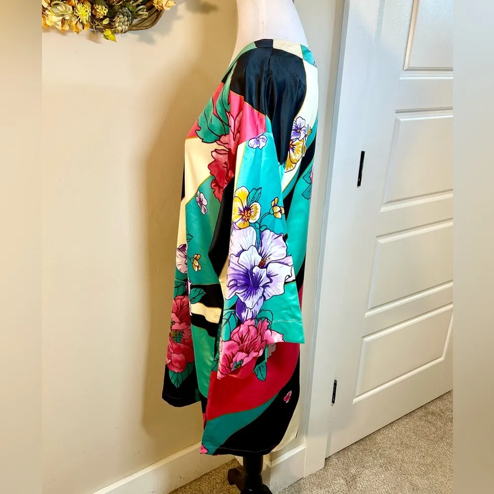 NATORI Beijing Flower Retro Print Matte Satin Sleep - Image 8