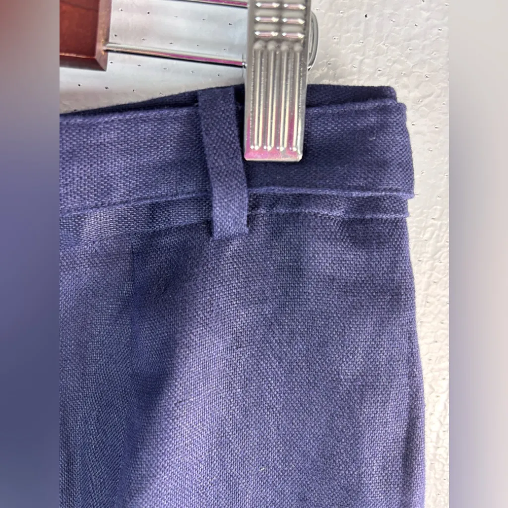 Lauren Ralph Lauren 12 Linen Midnight Blue Pencil Knee Skirt - New! - Image 8