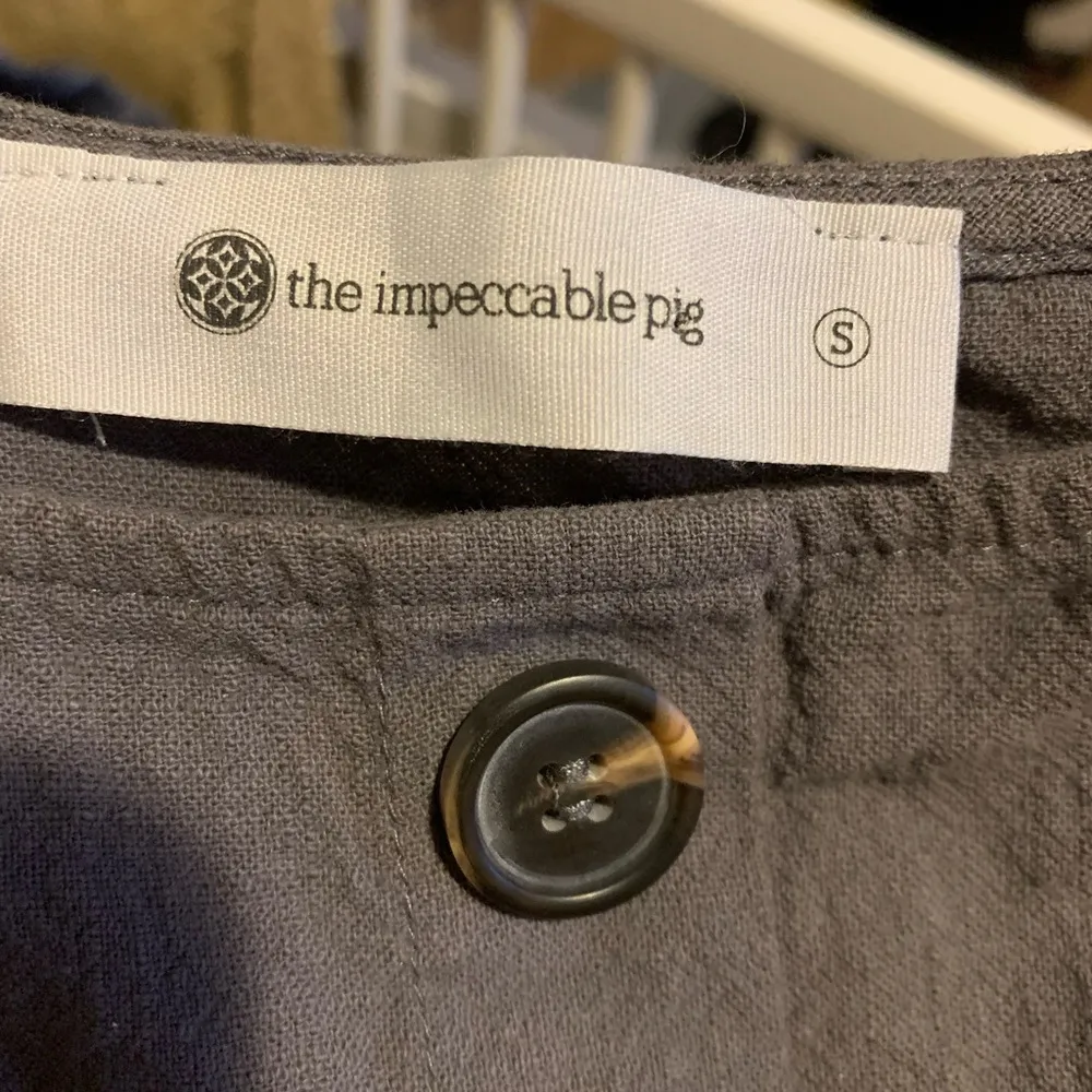 Impeccable Pig Gray Overall Dress with Pockets - Image 2