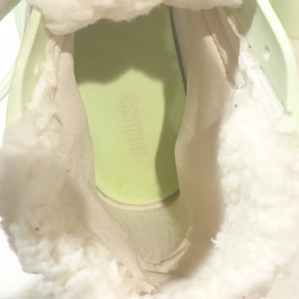 MELISSA SHOES Size 8 FLUFFY SNEAKER – BOOT in GREEN VERDE HORTELA - Image 6