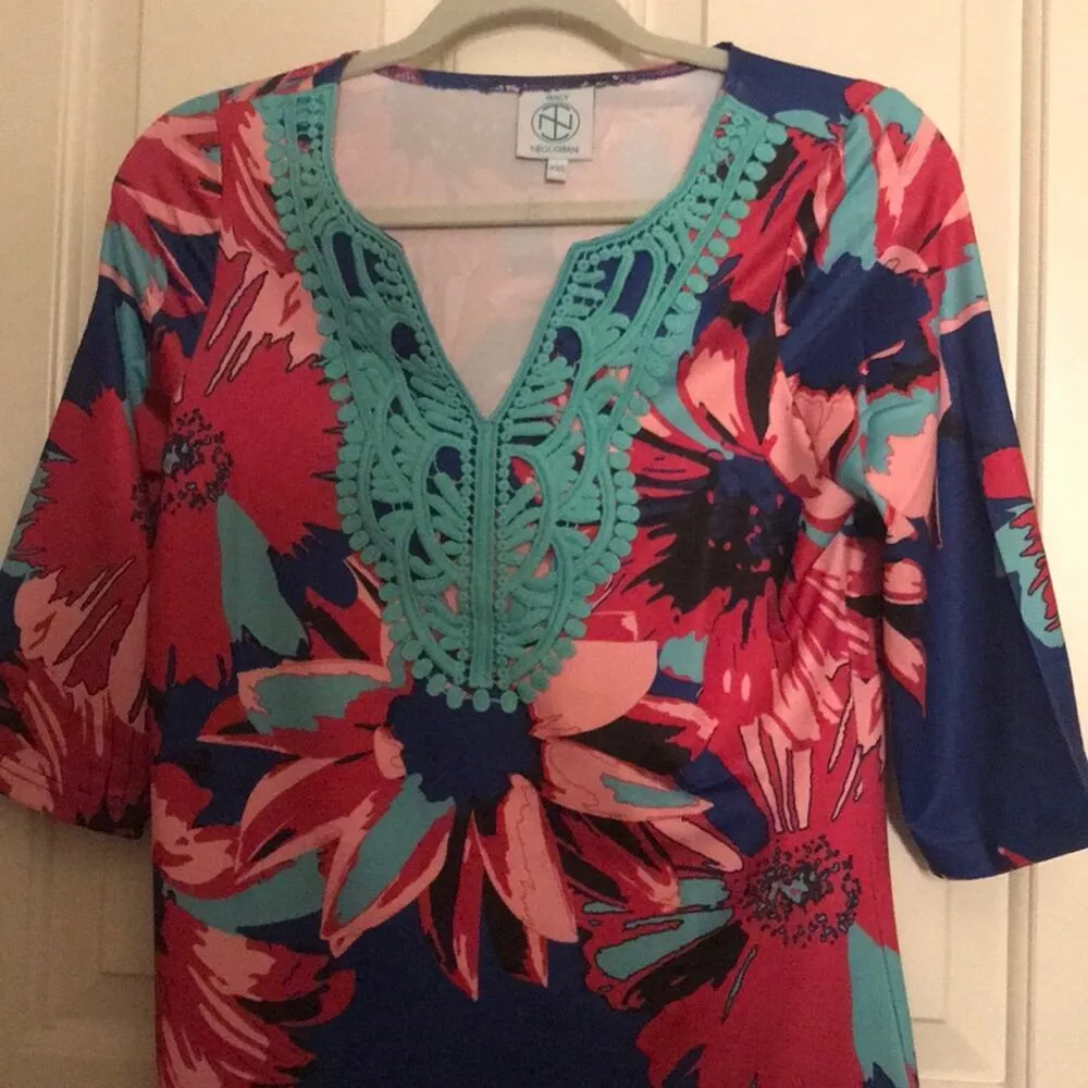 TRACY NEGOSHIAN Emilia Printed Shift Dress xxs - Image 5