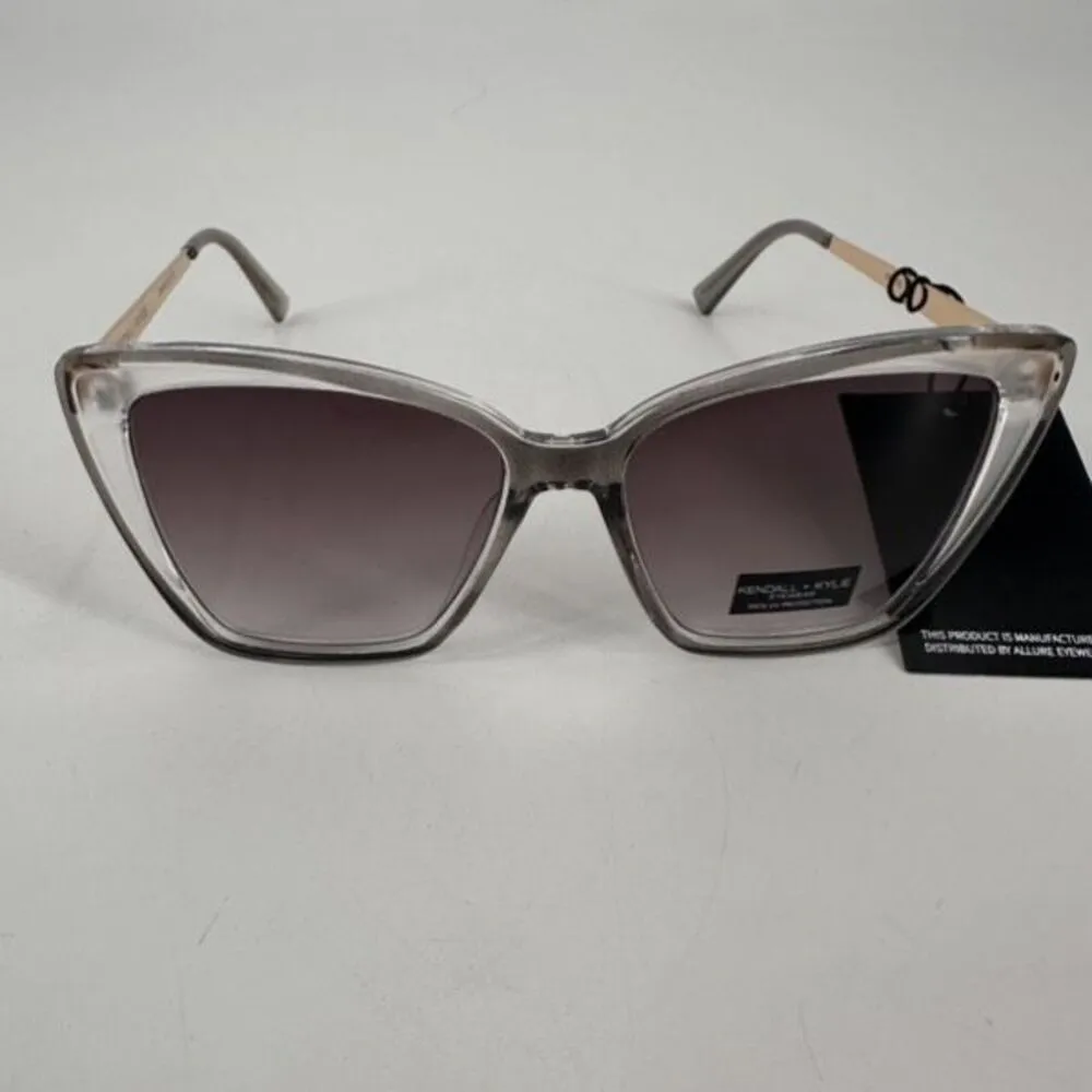 NWT Kendall+Kylie Charlotte Womens Cat Eye Polarized Sunglasses‎ Gray Crystal - Image 11