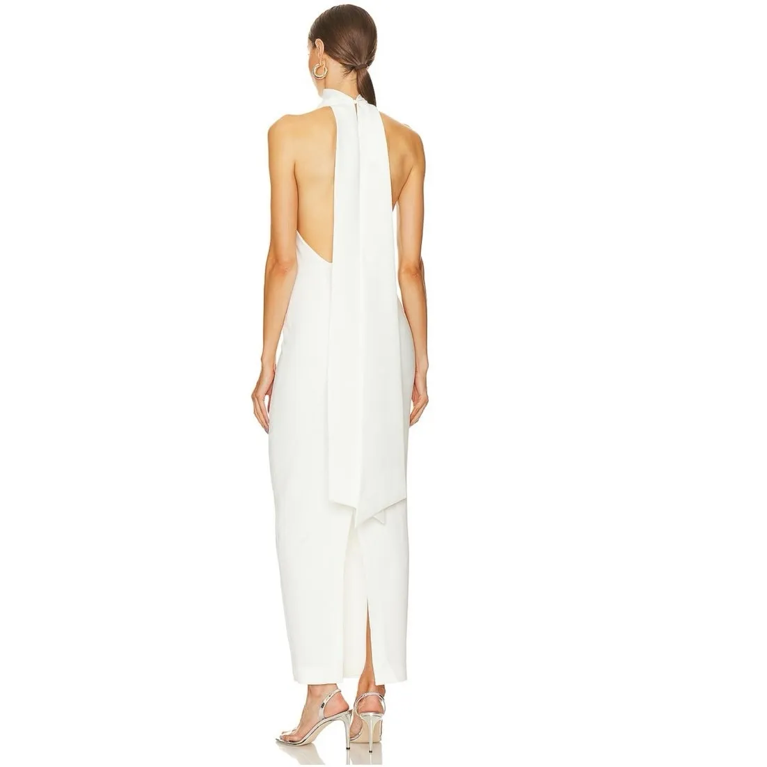 Sau Lee White Ivory Patricia Maxi Slit Dress Size 4 - Image 2