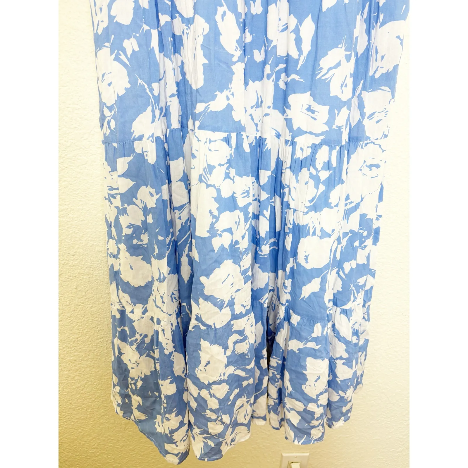 Tuckernuck Hyacinth House Blue & White Floral Cisco Maxi Dress Sz Small Coquette - Image 12