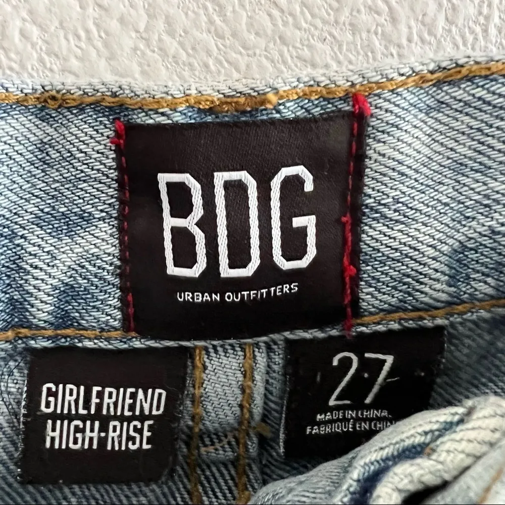 Urban Outfitters BDG Girlfriend High Rise Denim Distressed Jean Shorts 27 - Image 3