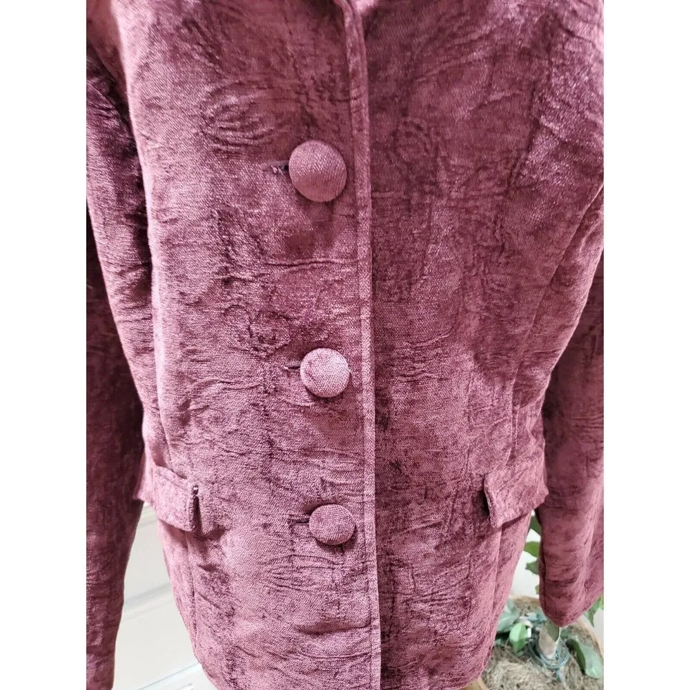 Torrid Women's Burgundy Rayon & Polyester Long Sleeve Button Casual Coat Size 3X - Image 4