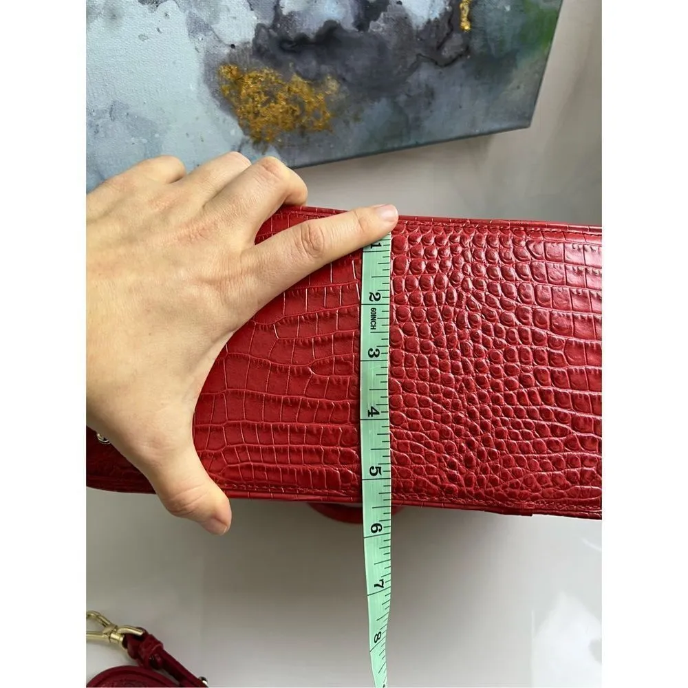 Brahmin NWT Red Dragon Snake Print Satchel Bag - Image 6