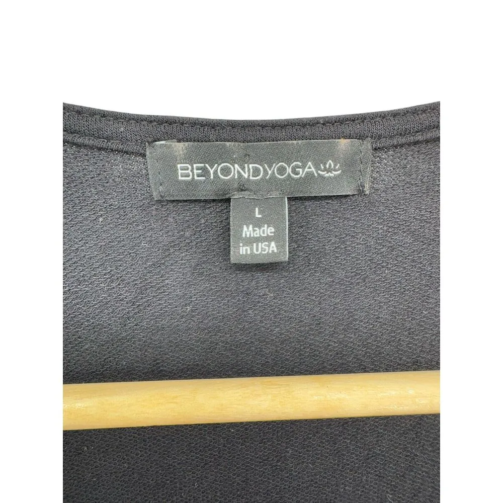Beyond Yoga Easy Gather‎ Midi Jumpsuit Black Large Lounge Style # MB6140 - Image 7