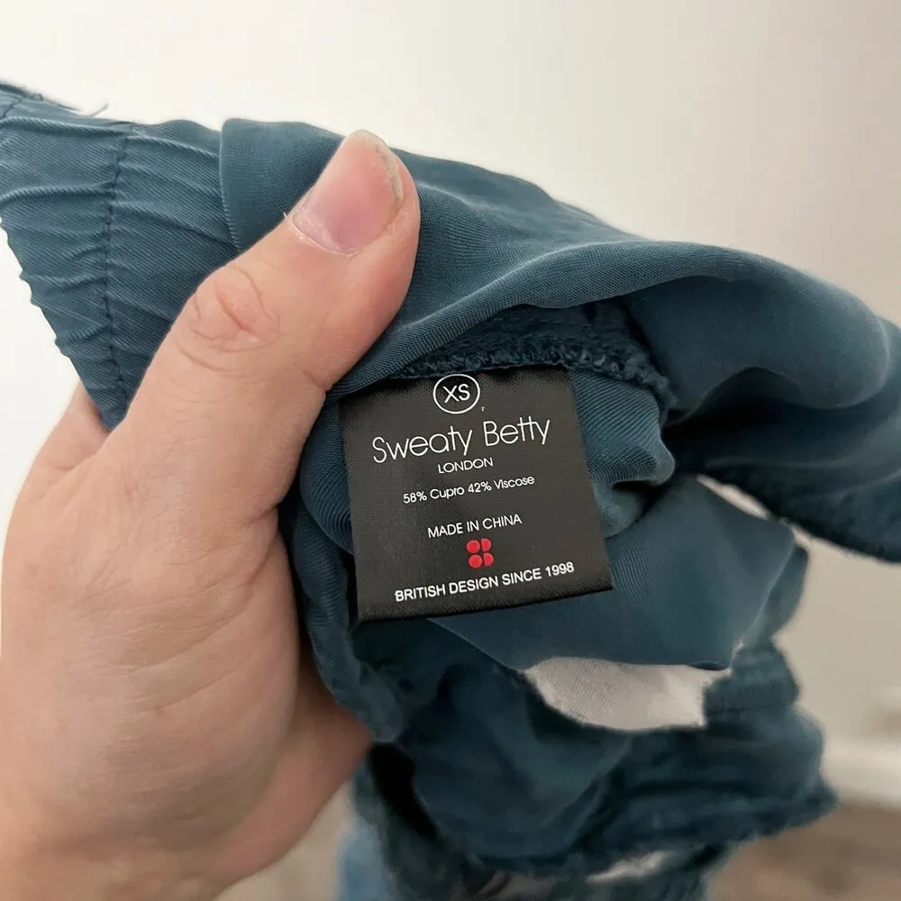 [Sweaty Betty] Teal Stargazer Blue Cargo Jogger Pants Cupro Comfortable Size XS - Image 13