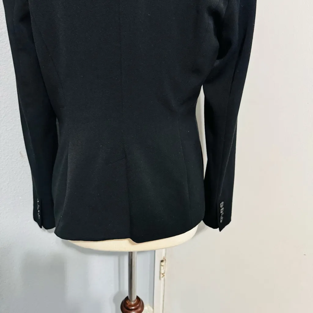 A New Day Women Classic Black Collared One Button Business Casual Blazer Size 10 - Image 8