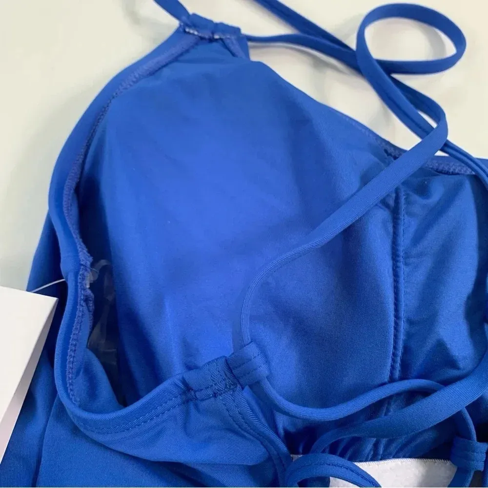 La Blanca Tummy Control Island Goddess One Piece Swimsuit Capri Blue Size 6 NWT - Image 5