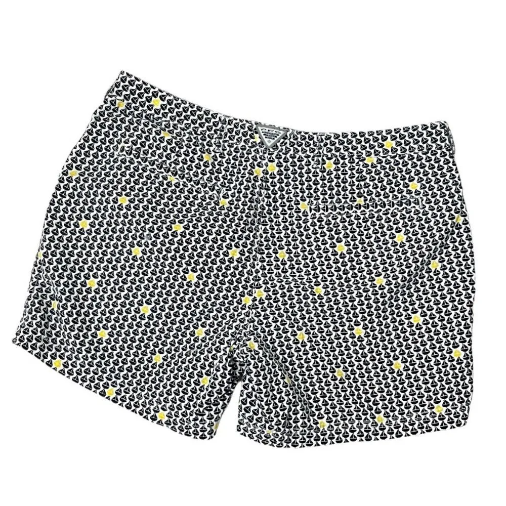 COLUMBIA PFG Super Bonehead Shorts Sailboat Print Cotton Womens Size 14 - Image 5