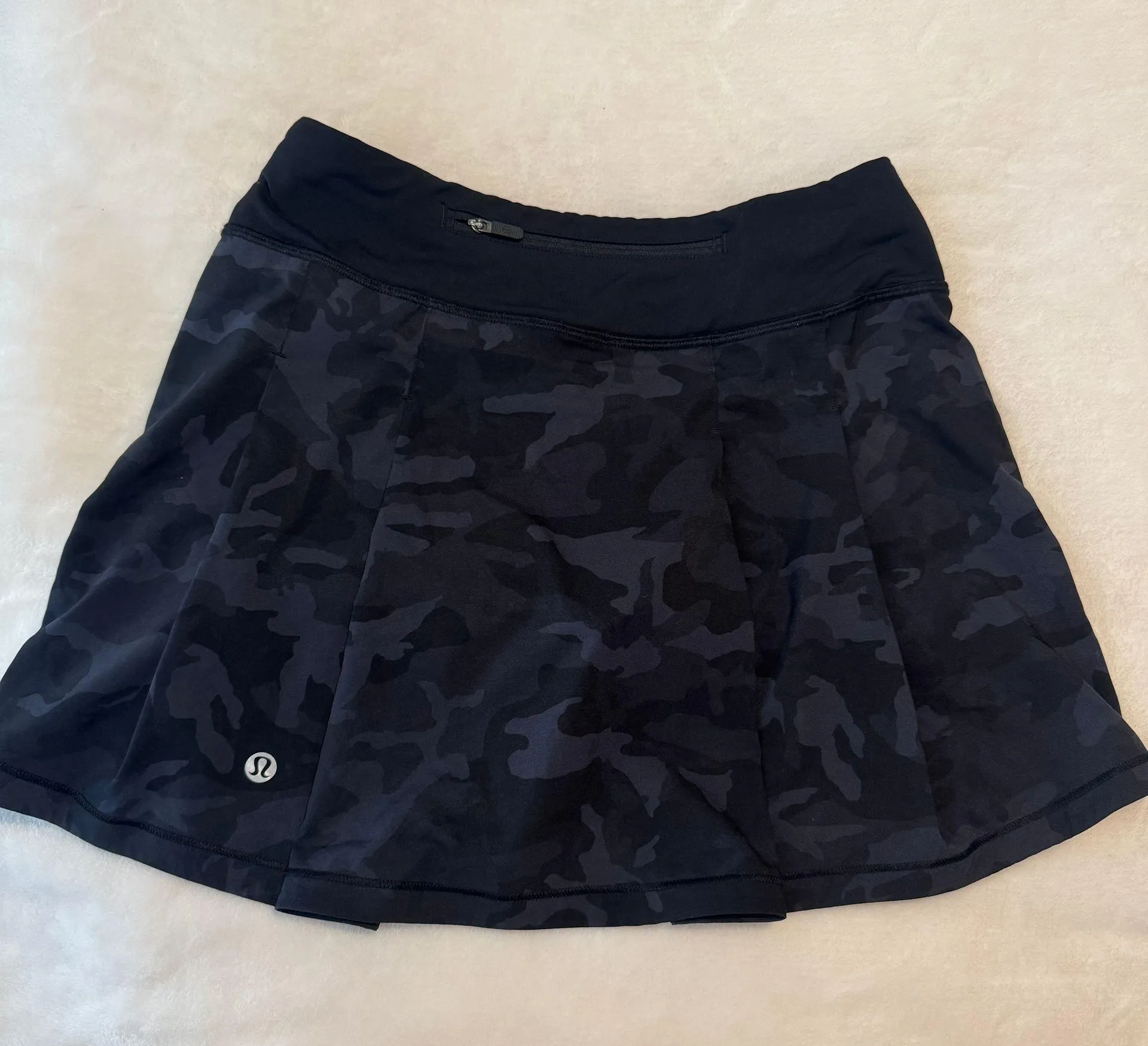 Black Camo Tennis Skirt Tall - Image 2
