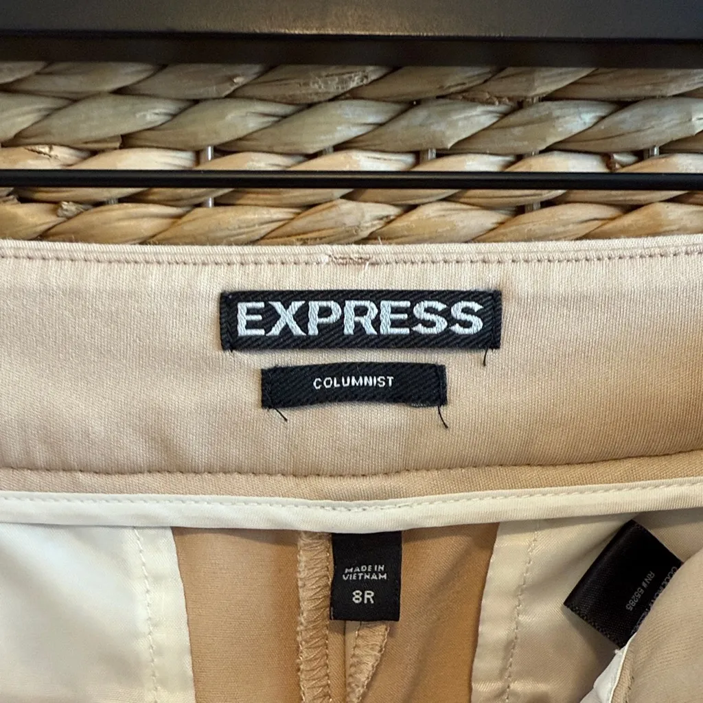 Express Columnist Mid-Rise Skinny Ankle Woven Career Dress Pant Trouser, 8 - Image 7