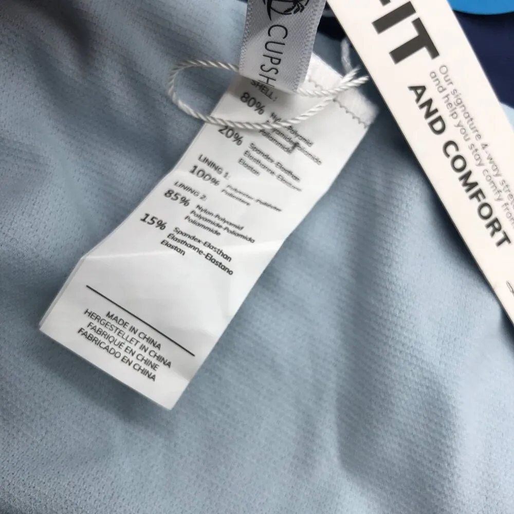 Cupshe Bikini Bottom High Rise Crossover Waistband Navy Blue 0X - Image 4