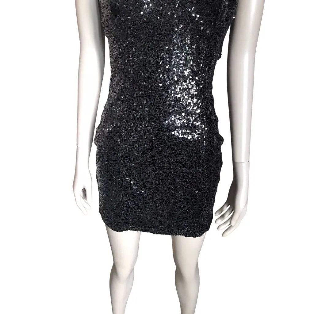 Lucy in the Sky Black Sequin Mini Dress - Image 4