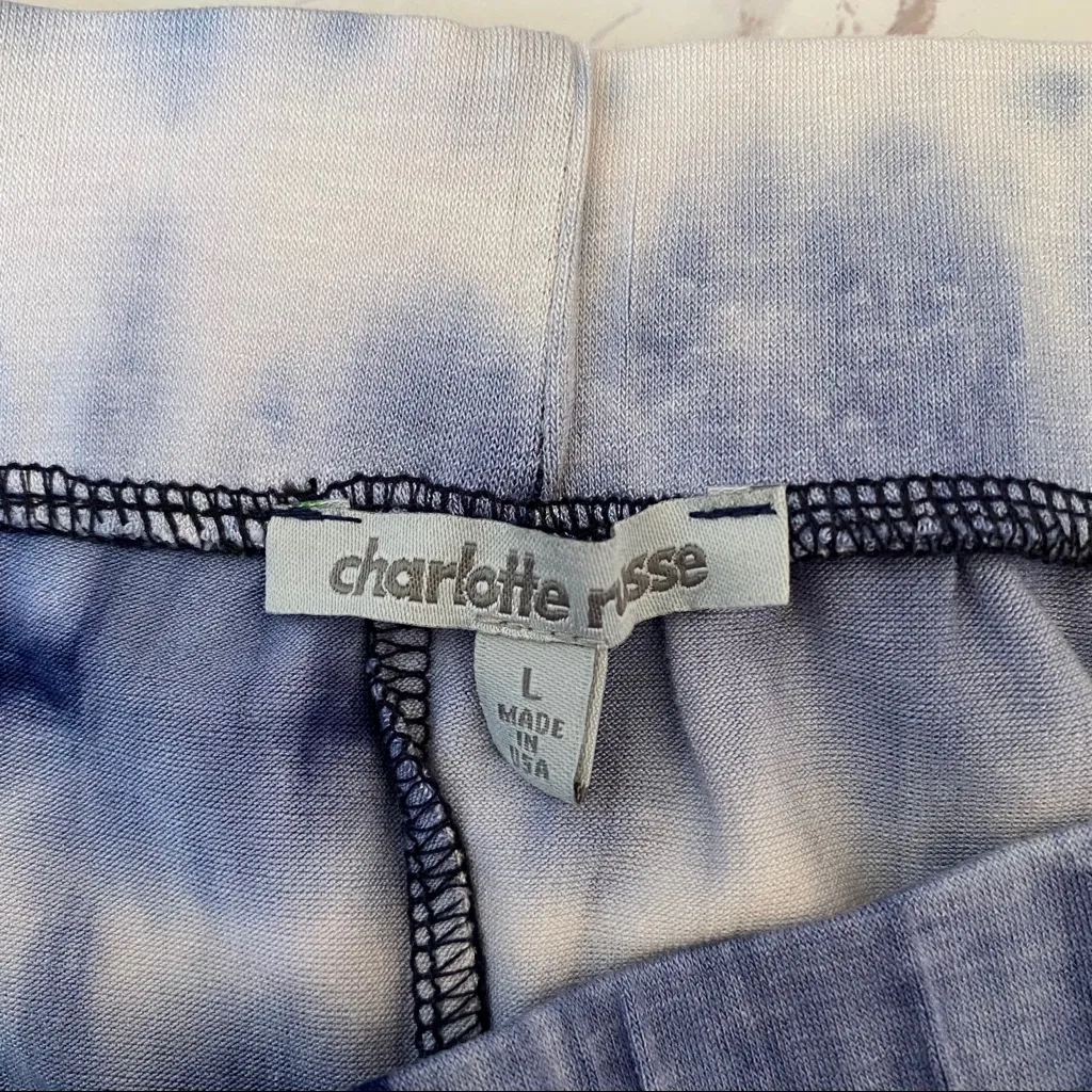 Charlotte Russe Tie Dye Skirt Asymmetrical Hem Blue Size Large - Image 7