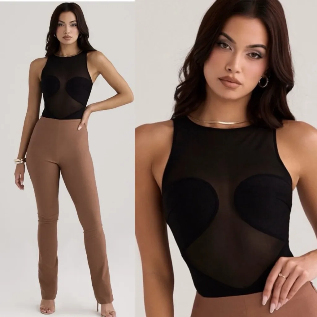 House of CB ‘Chiara’ Black Sleeveless‎ Bandage Bodysuit NWOT size L - Image 2