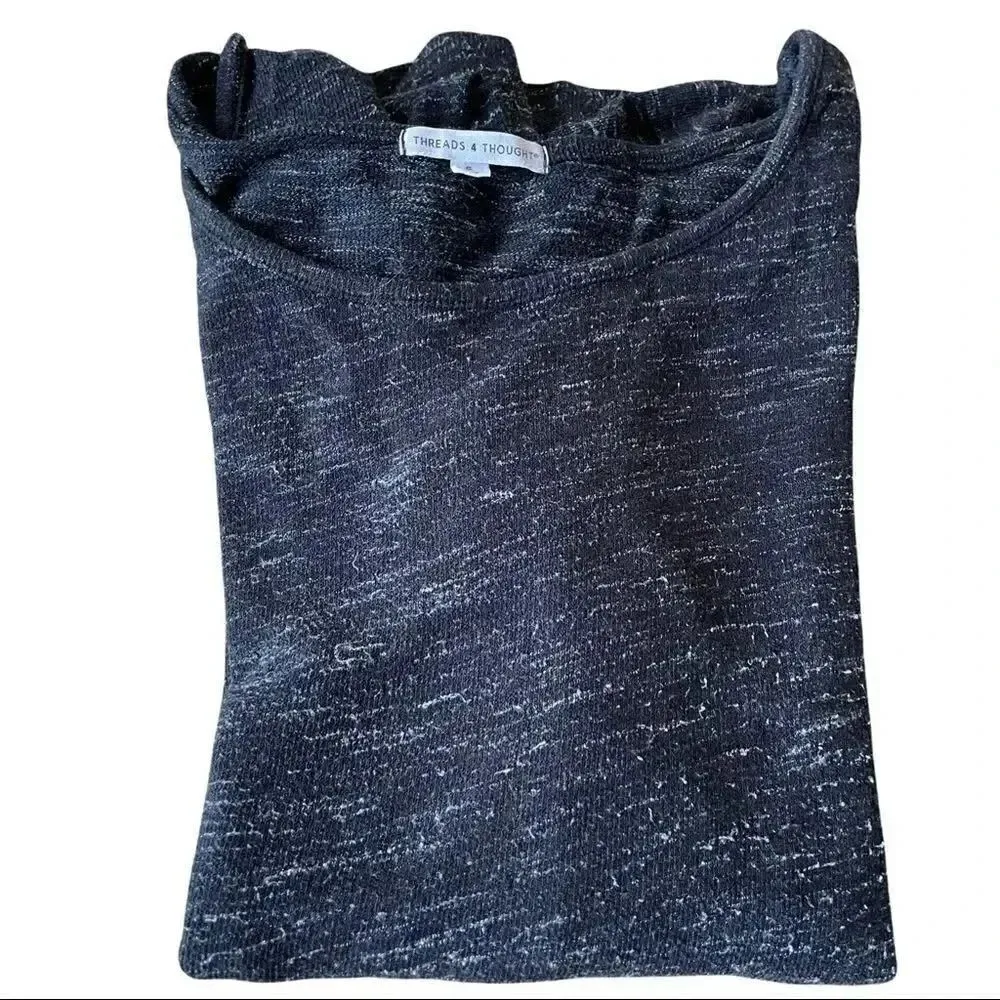 Threads 4 Thought Organic Cotton Long Sleeves Women’s Cut Out Top Sz Small #1420 - Image 5