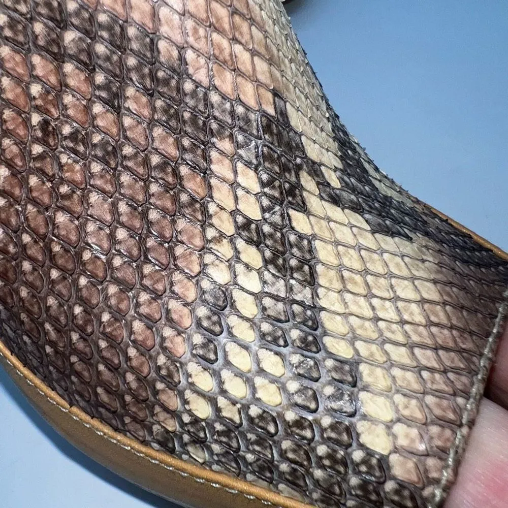 Derek Lam Snakeskin Peep Toe Shoe - Image 12