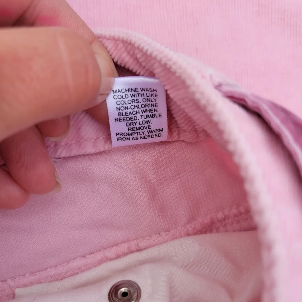 Cato  Pink Corduroy Belted High Rise Flare Jeans Size 16 - Image 6