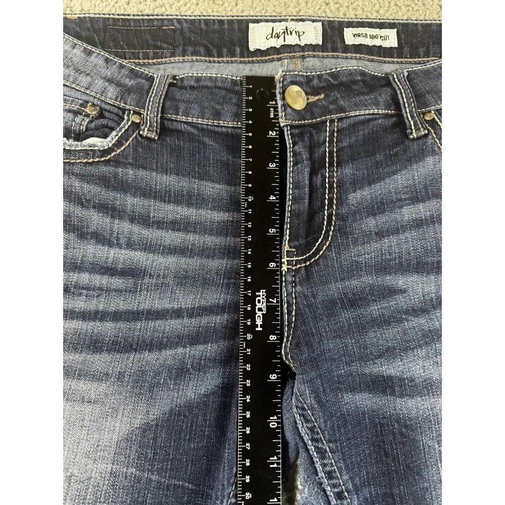 Daytrip Jeans Women 31 Virgo Bootcut‎ Mid Rise Dark Wash Blue Denim Pants - Image 4