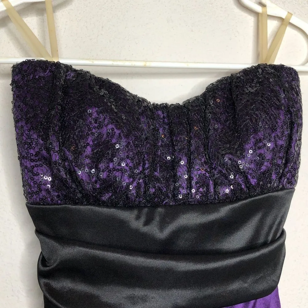 Windsor Strapless Prom Dress Purple‎ Black - Image 7