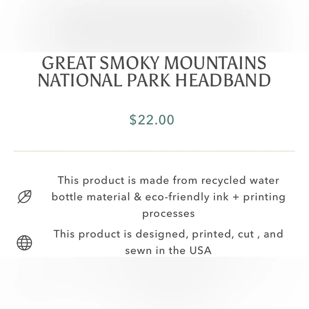 NWOT Sugarsky Headband Map Print - Image 3