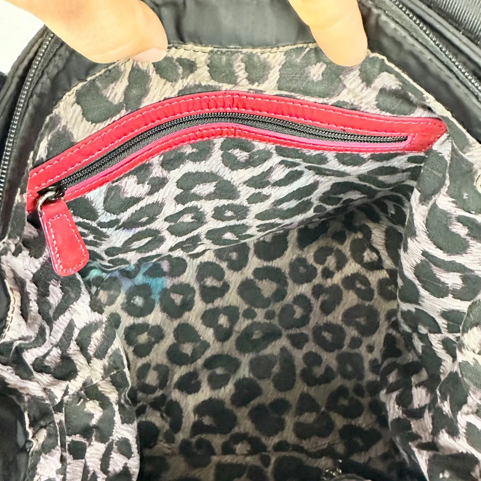 Brighton Beach Embroidered World Traveler Nylon Tote Bag Carry On Black - Image 7